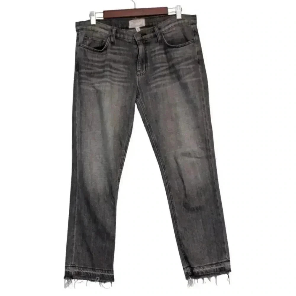 Current Elliot Jeans Size 29 Cropped Straight Leg Distressed Denim 90s Grunge